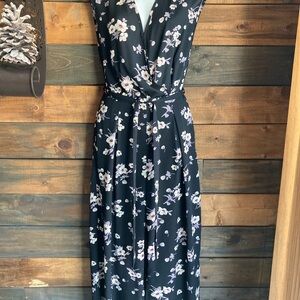 Floral Black Maxi jumpsuit